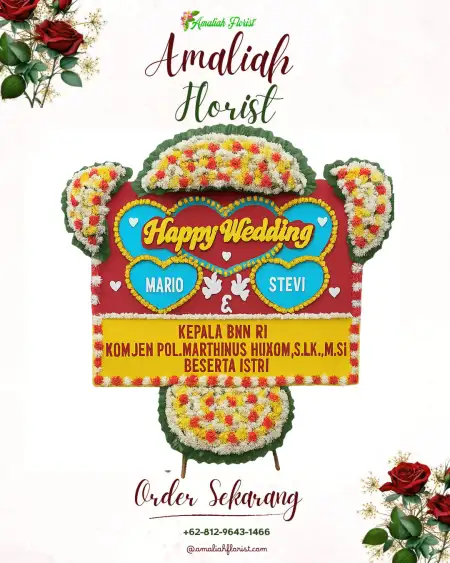 Papan Bunga Pernikahan Katobengke